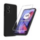 thumbnail image 1 of wonima11 Murmure Case for Motorola Moto G05/Moto E15 4G with 1 Screen Protector, Flexible TPU Silicone Slim Thin Shockproof [Anti-Scratch] [Shockproof] Full-Body Protective Phone Case,Black, 1 of 1