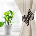 thumbnail image 2 of Set of 2 Metal Wings Curtain Tiebacks – Elegant and Durable Design – Black, 2 of 5