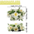 thumbnail image 3 of Memorial Artificial Flower Spray - Outdoor Grave Decor with Mixed Rose Chrysanthemum & Wildflower for Grave, Outdoor Gravesite Tribute Veterans Memorial Day Decorations, Champagne, 3 of 9