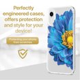 thumbnail image 2 of Case Yard iPhone-XR Case Clear Soft & Flexible TPU Ultra Low Profile Slim Fit Thin Shockproof Transparent Bumper Protective Cover Drop Protective Cell Phone Cases (Blue Flower), 2 of 8