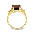 thumbnail image 4 of 3.91 Carat (Ctw) Garnet and Citrine Ring in Yellow Plated Sterling Silver for Women, 4 of 6