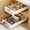 White-21"D x 10.0"W x 3.1"H-2, variant on 2 Pack | 21" Deep Pull Out Cabinet Organizer Adhesive  10-inch Wide Sturdy Carbon Steel Roll-out Drawers Designed For Frameless Cabinets Slide-out Shelves Pantry.