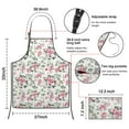 thumbnail image 3 of Pioneer Flower Floral Print Pattern Apron-Garden Aprons for Women with Pockets-Cotton Linen Waterproof Kitchen Cooking Gardening Aprons Adjustable for Kitchen,Cooking,BBQ and Salon 33x27 Inch, 3 of 7