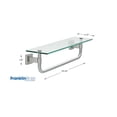 thumbnail image 4 of Franklin Brass MAX10-BN Maxted 18" Glass Shelf w/ Towel Bar Brushed Nickel, 4 of 5