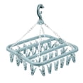 thumbnail image 2 of Laundry Drying Rack with 32 Clips, Drip Hanger with Clothespins for Drying Socks,,Underware and so on Clother Hanger - Blue, 2 of 8