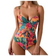 thumbnail image 1 of YDLCAFD independence Day Summer Floral Two Piece Bikini Set For Women Fashionable Trendy Swimwear Beach Suit, 1 of 7