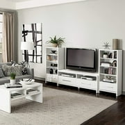 ClosetMaid 165100 Decorative Media Storage Tower Bookshelf With Drawer, White