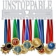 thumbnail image 1 of Soporte para medallas Unstoppable, marco plateado para medallas con 17 ganchos, exhibidor de medallas de metal, soporte para cintas de premios deportivos, soporte para montaje en pared, 1 of 7