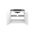 thumbnail image 6 of Sink Vanity Cabinet, Wall Mount, Black White, Ceramic, Melamine, Modern Contemporary, Hotel Bedroom Bathroom Master Suite Guest, 6 of 9