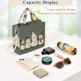 thumbnail image 5 of FORMRS Womens Corduroy Tote Bag Crossbody Shoulder Handbag with Pocket, Gray Snowmen, 5 of 7