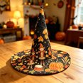 thumbnail image 2 of Witch Hat for Women, Halloween Party Costume Hat, Tall Pointed Wide Brim Quilted Cone, Great for Dress Up Cosplay and Seasonal Festivities F, 2 of 2