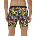 thumbnail image 4 of Xecao Butterfly Wild Insect Print Boxer Briefs for Men's Stretch Moisture-Wicking Underwear, Mid-Rise Classics breathable fabric, 4 of 7