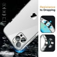 thumbnail image 7 of JETech 3 in 1 Case for iPhone 12 Pro 6.1-Inch, with 2-Pack Screen Protector and 2-Pack Camera Lens Protector, Non-Yellowing Shockproof Bumper Phone Cover, Full Coverage Tempered Glass Film (Clear), 7 of 7