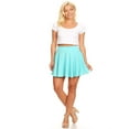 thumbnail image 4 of Moa Collection Women's Solid Casual A-Line Skater Mini Skirt, 4 of 5