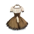 thumbnail image 5 of Levmjia Women Maid Costume Set Short Sleeve Dress Bow Tie Soft Cute Fashion Outfit Halloween Theme Party Carnival Holiday Themed, 5 of 9