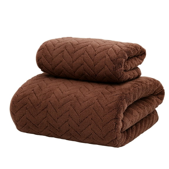RoamHome Velvet Bath Towel Set - Highly Absorbent, Soft & Comfortable, Suitable for Bathroom, Spa & Gym, Ideal for Sensitive Skin, Machine Washable, Durable & Stylish,55.1x27.5in 29.5x13.8in