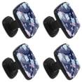 thumbnail image 2 of 4 Pcs Square Cabinet Handle Cupboard Knob Drawer Pulls Handle Bright Floral Blossom Drawer Knobs with Screws Furniture Decoration, 2 of 7