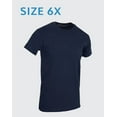 thumbnail image 3 of SOCKS'NBULK 36 Pack Mens Cotton Crew Neck Short Sleeve Casual T-Shirts Navy Blue Color Lightweight Bulk Pack (Navy Blue, 6X-Large), 3 of 3