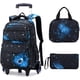 thumbnail image 3 of Mochilas con ruedas Mochila con ruedas para niños escolares Mochila con ruedas Space-Galaxy Roller Bookbag, 3 of 5
