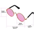 thumbnail image 4 of Lunettes de Soleil pour Chien Chat, Lunettes de Soleil Rondes en Métal Rétro Classique Prince Princess, Accessoires Photo Jouets, Lunettes de Cosplay pour Petit Chien Chat Enseignant Enterrement de Vie de Jeune Fille (Rose), 4 of 5
