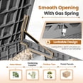 thumbnail image 2 of Devoko Outdoor Waterproof 102 Gallon Resin Deck Box, Gray, 2 of 7