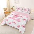 thumbnail image 2 of Erosebridal Initial Alphabet L Queen Comforter Set,Dreamy Princess Bowknot Bedding Comforter Set For Bowtie Girls, Reversible 3 Pieces, 2 of 7