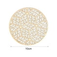 thumbnail image 6 of Happy date 4Pcs Cup Pad Wear resistant Exquisite Workmanship Hollow PVC Placemat Round Pad for Home, 6 of 8