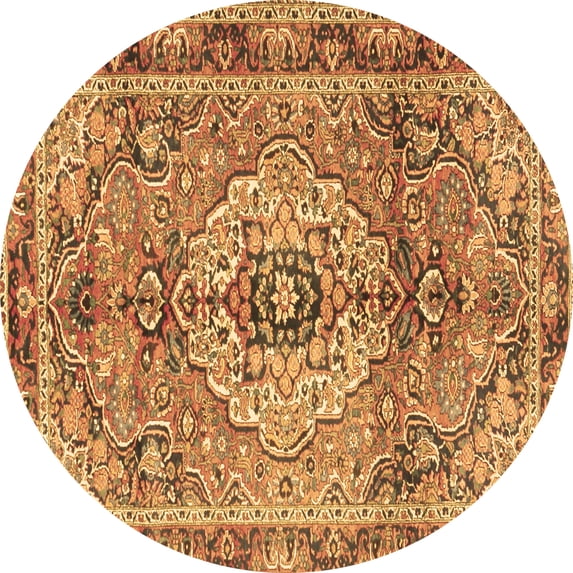 Ahgly Company Indoor Round Persian Brown Traditional Area Rugs, 6' Round