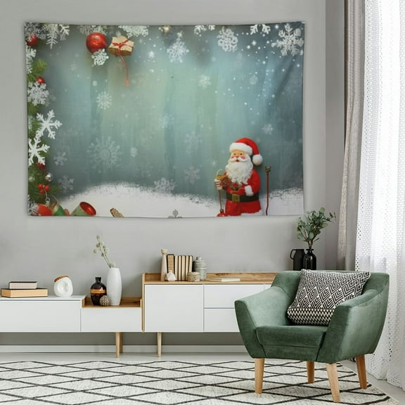 Creowell tapestry wall hanging cloth wall blanket decor window coverings for winter christmas hanging Blanket nativity decor 60x40 Inch 60x40in