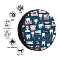 thumbnail image 4 of Fotbe Dental Funda de Llanta de Repuesto con Estampado, Engrosada, Ajuste Universal para Jeep, Remolque, RV, SUV, Camión-17 inch, 4 of 6