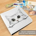 thumbnail image 4 of FORMRS 3 Ring Photo Album 4"x6" Self Adhesive Large Capacity PU Leather Cover, White Cat, 4 of 8