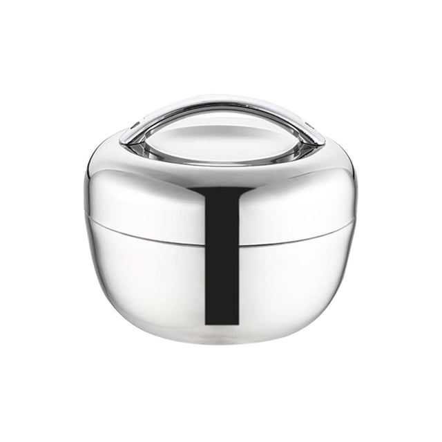 Moyic Fiambrera aislada Contenedor de comida en forma de fruta Fiambrera Bento antiadherente con asa Hogar Desorden Estaño Oficina Escuela Cocina y Comedor 1.3 l/mango plateado