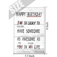 thumbnail image 5 of Happy Bday Funny Tin Sign for Boyfriend Husband Groom Brother Coworkers,Novelty Birthday Sweetest Day Gifts for 30th 40th 50th 60th Birthday, Metal Sign 5.5x8 inches, 5 of 5
