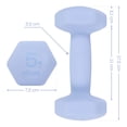thumbnail image 2 of Set De Mancuerna Hexagonal ELEVA  ELEVA-K4OS5 Cubierto De Neopreno 5 Lb Color Azul Maya, 2 of 7