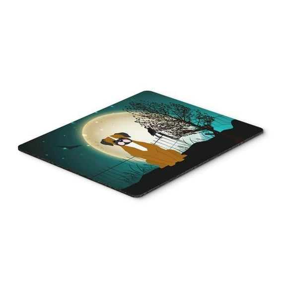 Halloween Scary Flashy Fawn Boxer Mouse Pad, Hot Pad or Trivet