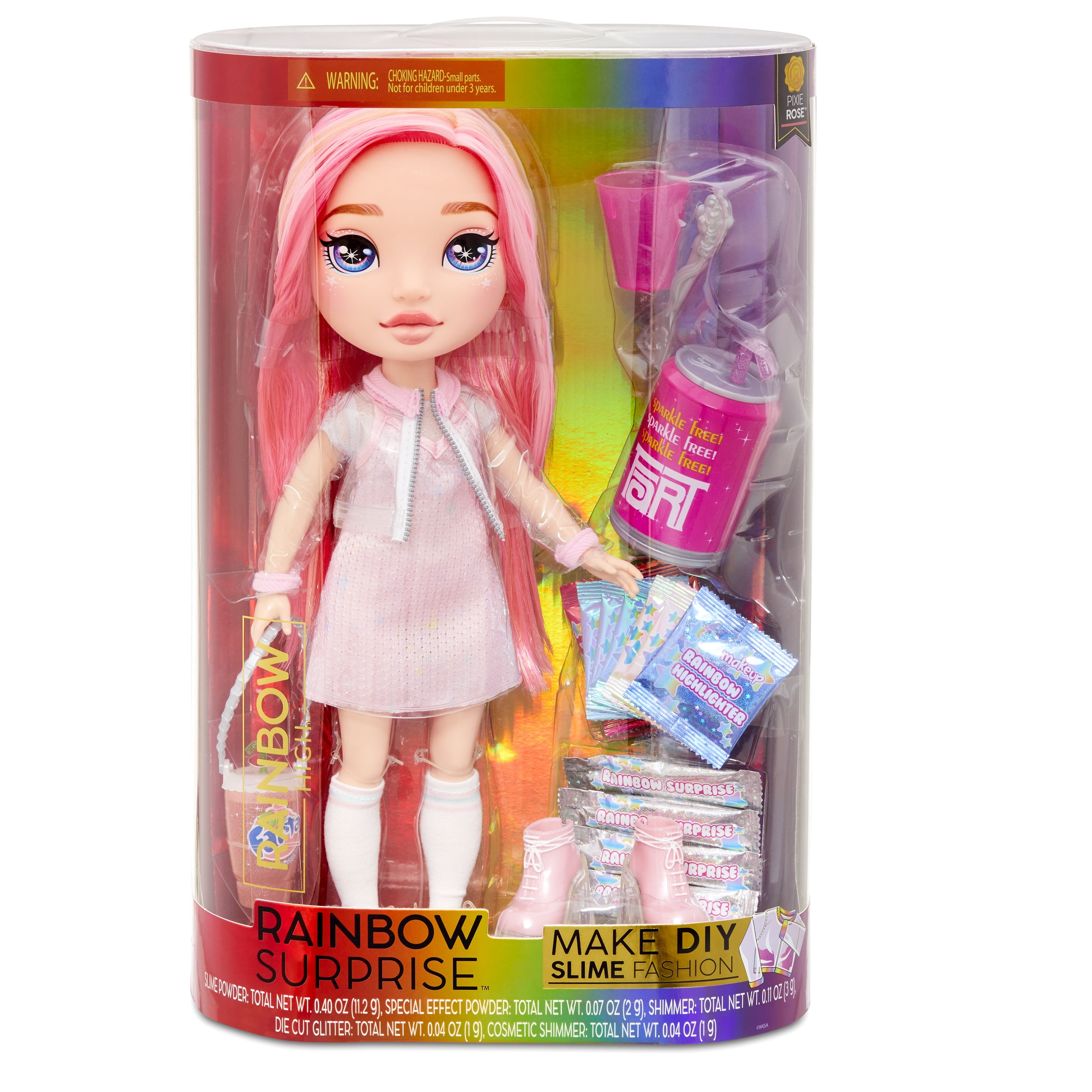 Rainbow High Rainbow Surprise 14inch Doll Pixie Rose Doll W Ith Diy