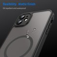 thumbnail image 6 of Asuwish Phone Case Compatible with iPhone 11 6.1 Magnetic ring Translucent Matte Anti-fingerprint Back Military Grade DropProof Shockproof Protective Cell Cover i Phone11 11s Women Men Black, 6 of 10