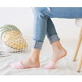 thumbnail image 6 of 5 Pairs of Cotton Half Socks Toe Topper Liner Socks Toe Cover Socks Invisible Socks for Lady (Black White Pink Grey Skin Color), 6 of 8
