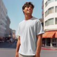 thumbnail image 5 of Dalix Lil Alien Heavyweight Pigment Dye Tee Short Sleeve Cotton Shirt Mens in Lunar Gray 2XL XX-Large, 5 of 5
