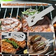 thumbnail image 4 of 3 Pcs BBQ Set Stainless Steel Grill Kit with Wood Handle Multifunctional Barbecue Tool Kit Grill Accessory for Grilling Lover Outdoor Camping Party, 4 of 10