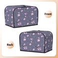 thumbnail image 7 of Toaster Covers 2 Slice, Mauve Flower Dragonfly Waterproof Bread Machine Cover Fits for Standard 2 Slice Toasters, Home Decor Toaster Protection with Hanging Rope, 7 of 7
