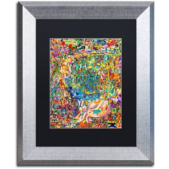 Trademark Fine Art "Online Marriage" Canvas Art by Josh Byer, Black Matte, Silver Frame