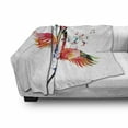 thumbnail image 3 of Feathers Soft Flannel Fleece Blanket, Imaginary Feather Fashioned of a Bird with Musical Harmony in the Universe Theme, Cozy Plush for Indoor and Outdoor Use, 50" x 70", Multicolor, by Ambesonne, 3 of 6