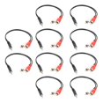 thumbnail image 4 of En Cable de Audio, 10 Piezas 2 en 1 Cable Adaptador de Audio Macho para Cable de Audio RCA Confiabilidad Excepcional, 4 of 12