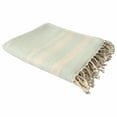 thumbnail image 2 of HomeRoots 516512 Turquoise Woven Cotton Striped Throw Blanket, 2 of 5