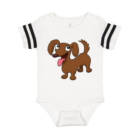 

Inktastic Happy Long-Haired Dachshund Gift Baby Boy or Baby Girl Bodysuit