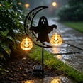 thumbnail image 6 of FEOLGEHLY Halloween Solar Lights Outdoor Waterproof, Solar Pumpkin Stakes, Halloween Decorations Outdoor Clearance, Halloween Porch Decor Saving, Halloween Home Yard Walkway Patio Decor (H), 6 of 6