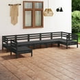 thumbnail image 1 of vidaXL 7 Piece Garden Lounge Set Solid Pinewood Black, 1 of 1