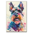 thumbnail image 3 of Standard Schnauzer Canvas Wall Art, Modern Cute Colorful Standard Schnauzer Canvas Dog Art Pictures Wall Decor for Kids Bedroom Decoration Unframed 8x12 inches, 3 of 5