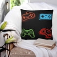 thumbnail image 3 of 20x20 Pillow Covers Set of 2, Game Controller Throw Pillow Covers Decorative Couch Cushion Case, Modern Art Gaming Handheld Black Microfiber Square Pillowcases for Bedroom Car Living Room, 3 of 7